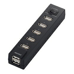 バッファロー USB2.0Hub セルフ＆バスパワー 7ポート 節電 ブラック BSH7AE03BK 目安在庫=△