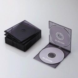 エレコム CCD-017DCBK CD/DVDケース スリム 2枚収納10パック(ブラック) メーカー在庫品
