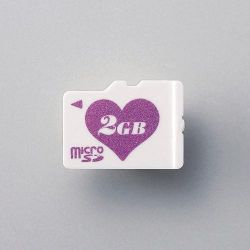 エレコム microSDメモリカード Loverish Heart 2GB ピンク MF-NMHSD02GPN メーカー在庫品