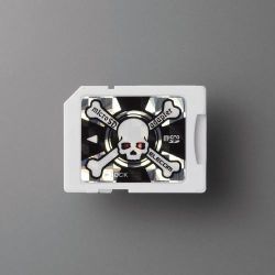 エレコム microSDメモリカード Loverish plus/Skull 2GB/SD変換アダプタ付(MF-MSSD02GSV) メーカー在庫品