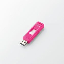 エレコム スライド式バリュータイプUSBメモリ/4GB/ピンク MF-LSU204GPN 目安在庫=○