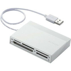 エレコム メモリリーダライタ/USBハブ付/SD+MS+CF+XD/ホワイト MR-C24WH メーカー在庫品