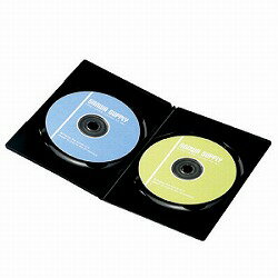 サンワサプライ スリムDVDトールケース(2枚収納) ブラック DVD-U2-10BK メーカー在庫品