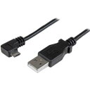 StarTech.com USBケーブル/A - Micro-B/2m/USB 2.0/右L型/オス・オス/BK(USBAUB2MRA) 目安在庫=○