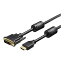 バッファロー BSHDDV10BK HDMI:DVI変換ケーブル コア付 1.0m ブラック 目安在庫=△【10P03Dec16】
