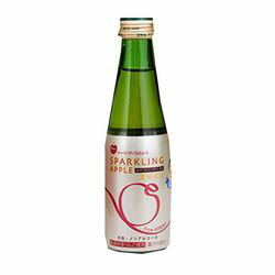 お祝い パーティーに最適！青森リンゴ使用 ノンアルコール <strong>スパークリング</strong>アップルジュース瓶　200ml×24本(4970180100486 x24) 目安在庫=○