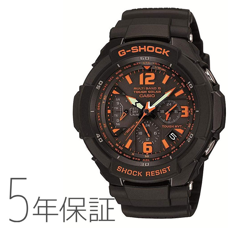 G-SHOCK スカイコックピット 電波 ソーラー ブラック GW-3000B-1AJF カシオ CASIO タフソーラー 腕時計 メンズ | Gショック ジーショック 黒 アナログ 電波腕時計 国内正規品