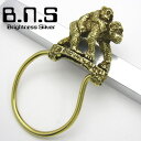 金色の猿 チンパンジーの親子キーリング ブラス 真鍮 (キーホルダー、キーチェーン、猿、類人猿、Pan troglodytes、chimpanzee、動物)