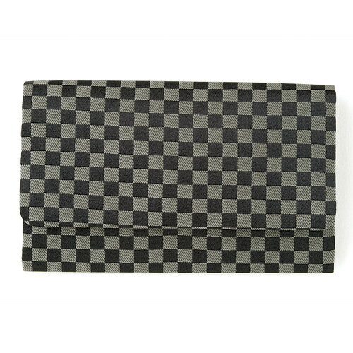 数珠袋(念珠入れ) 市松模様 黒色 縦9.5cm×横16cm