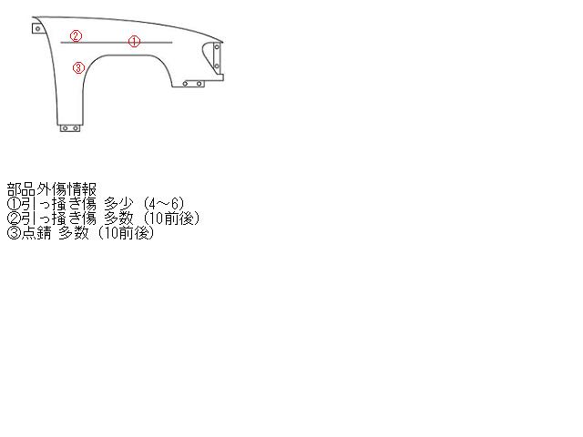 【中古】中古部品 エスティマエミーナ CXR20G 右フロントフェンダー 【3330430100-000370182010600】