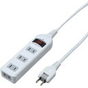 ノイズフィルター集中スイッチ付タップ 4個口 1m 白 Y02BKNS411WH ヤザワ