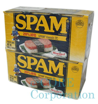 HORMEL SPAM　レスソルトスパム ランチョンミート 340gx6缶【20％減塩タイプ】《》