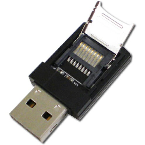 【新品】【メール便可】SANKA マイクロSDカードリーダーライター 2スロット 2枚挿しで64GB ブラック microSDカードリーダーライター microSDHC対応 KCT101B