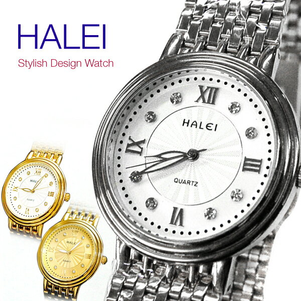 HALEIスタイリッシュ デザイン ウォッチ メンズ腕時計 高級感 ブレスレット感覚 494