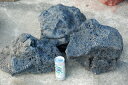 　【打ち水持続】　【送料無料】保水する玉石！溶岩玉石3個セット！ブラックカル長辺300mm黒色の軽い玉石です