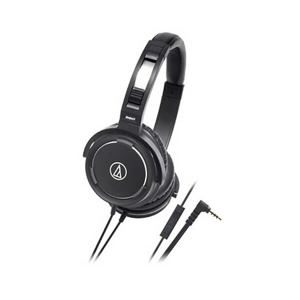 audio-technica ATH-WS55i （ブラック）【3ボタン】【送料無料】 iPhone対応ヘッドホン(ヘッドフォン)iPod/iPhone/iPadの操作や通話に対応