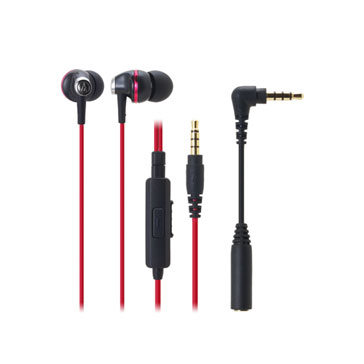 スマホ対応イヤホン（イヤフォン） audio-technica ATH-CK313iS BRD【1ボタン】