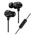 JVC HA-FX33XM-B ブラック 重低音イヤホン / スマートフォン対応 リモコン付 イヤホン イヤフォン【送料無料】