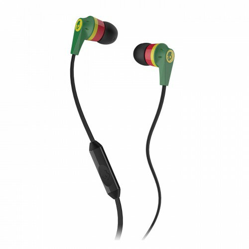 SkullCandy(スカルキャンディ) INKD Rasta w/ Mic マイク・リモコン付イヤ...:e-earphone:10009096