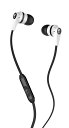 Skullcandy(スカルキャンディー) INK'D w/ Mic WHITE/BLACK/WHITE S2IKFY-074 スカルキャンディのオシャレなイヤホン イヤフォン