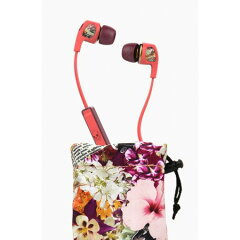 Skullcandy(スカルキャンディー)DimeCoral/Foral/BurgundyMic1【J2PGGY-419】【SkullcandyWomenSeries/女性のために作られたかわいいイヤホン】