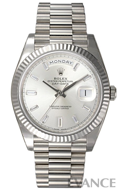 ロレックス デイデイト40 Ref.228239A シルバー 10Pバケットダイヤ ROLEX