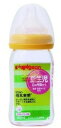 母乳実感哺乳びんオレンジイエロー(耐熱ガラス160ml)