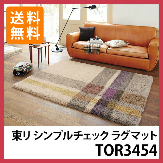 【ポイント2倍】東リ シンプルチェック ラグマット TOR3454 (グラデーション 防ダ…...:e-goods:10011574