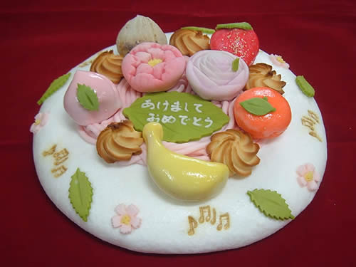 和菓子のデコレーションケーキ　小　 