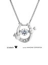 ディズニー ミッキー ミニー ネックレス クロスフォー ニューヨーク ダンシングストーン ネックレス Disney Mickey Crossfor NewYork Dancing Stone SV925(シルバー925) キュービックジルコニア NDP-002 Horseshoe ペンダント 揺れる石 馬蹄 レディース
