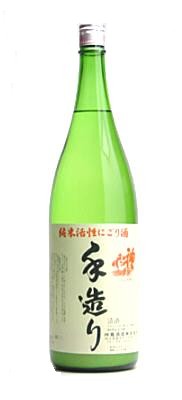 神亀　純米活性にごり酒　「手造り」1．8L新酒★【'11年12月日付】