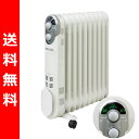  山善(YAMAZEN) オイルヒーター (3段切替式 温度調節機能付 24時間入切タイマー付) DO-TL121(W) ホワイト 安心安全な暖房 オイルヒーター LED液晶パネルで24時間入切タイマー付