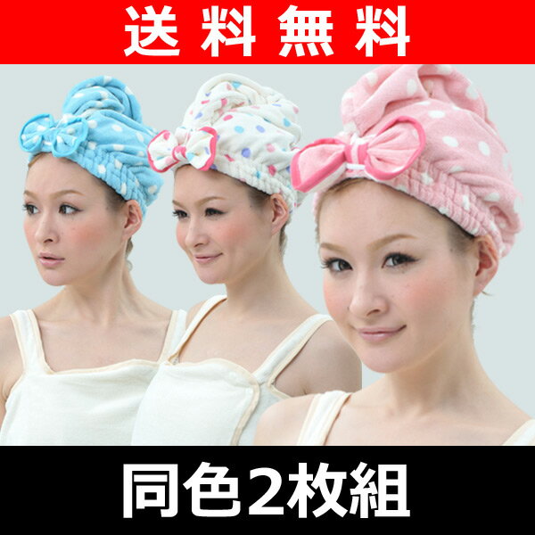 【送料無料】 山善(YAMAZEN) ヘアタオル 同色2枚組 YHT-3343*2 マイクロファイバー タオル ヘアキャップ フェイスタオル ヘアターバン