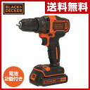 ブラックアンドデッカー(BLACK&DECKER) 18Vリチウム コードレス・ドリルドライバー電池2個付き BDCDD186K2 ブラデカ B&D 電動ドライバー 電動ドリル ドリルドライバー コードレス リチウムイオン 【送料無料】