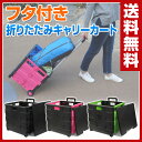 【あす楽】 フォルディア(Foldea) ふた付き キャリーカート 折りたたみ コロコロ 台車 蓋付き フタ付き 軽量 コンパクト 2輪キャスター付 ショッピングカート コンテナ ボックス おしゃれ レジャー 【送料無料】