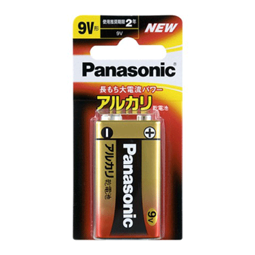 PANASONICアルカリ乾電池　9V形×1B【(P)6LR61XJ/1B】