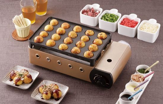 ★激うまレシピ付★おいしいたこ焼きが簡単に焼ける！イワタニ　カセットグリルたこ焼き器　炎たこ（ENTAKO）