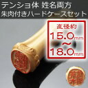 【月間優良ショップ受賞】印鑑 実印 手彫り仕上 銀行印【京都嵯峨野 竹のはんこ】竹の印鑑 朱竹印鑑 ★ 手彫り仕上げ/直径約15ミリ〜18ミリ【姓名両方のテンショ体タイプ 朱肉付きハードケースセット】実印 印鑑ケース はんこ 銀行 認印 送料無料 落款印