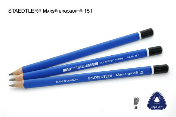 【STAEDTLER】ステッドラー マルス エルゴソフト（太軸） Ref.151 【えんぴつ】【文房具/文具/デザイン/おしゃれ/ステーショナリー】