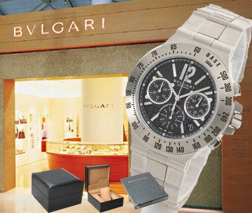 BVLGARI ブルガリ 腕時計 ディアゴノ クロノグラフ CH40SSDTA ブラック メンズ