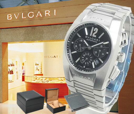 BVLGARI ブルガリ 腕時計 エルゴン クロノグラフ EG35BSSDCH ブラック ボーイズ