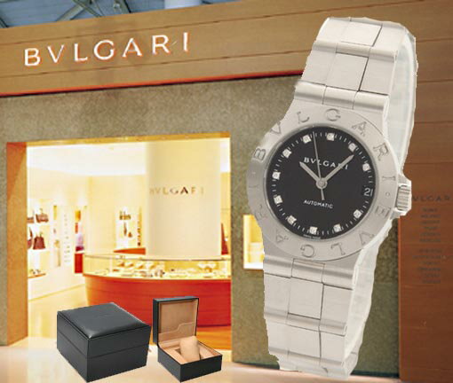 BVLGARI ブルガリ 腕時計 ディアゴノ スポーツ 11Pダイヤ LCV29BSSD/11 ブラック レディース