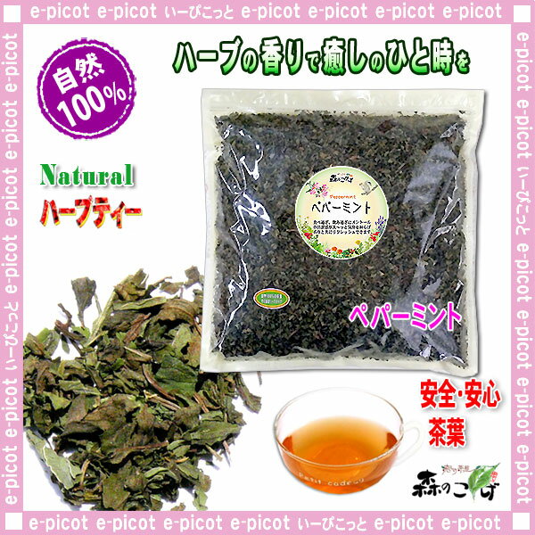 【業務用ハーブティ】 ペパーミントティー 〔お徳用 500g〕 オーガニック原料使用 日本人の好みに合う 森のこかげ 健やかハウス