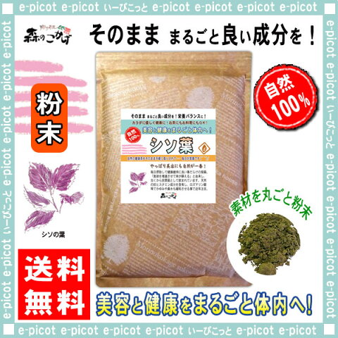 【送料無料】シソ葉茶 (粉末）パウダー [500g] 森のこかげ 健やかハウス シソの葉 しそ葉 しその葉 シソ茶 しそ茶