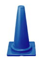 ミニカラーコーン　ブルー(青)　1本サッカー・フットサル・ドッグラン・各種スポーツの練習に　小さく持ち運びやすいてっぺん穴あきのミニコーン