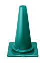 ミニカラーコーン　グリーン(緑)　5本セットサッカー・フットサル・ドッグラン・各種スポーツの練習に　小さく持ち運びやすいてっぺん穴あきのミニコーン