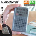 AudioComm AM/FM ポケットラジオ スペースグレー｜RAD-P210S-H 03-0965 オーム電機