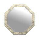 『ミラー Huit Mirror』 ミラー かがみ 鏡 フレームミラー 壁掛け鏡 壁面ミラー 壁掛けミラー おしゃれ かわいい 可愛い 八角形 壁掛け式 アンティーク調 玄関 リビング シンプル ギフト 贈り物 プレゼント
