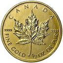 【新品未使用】【金貨】カナダ メイプルリーフ金貨 1/2オンス硬貨 1/2oz(1979年〜)「コイン」