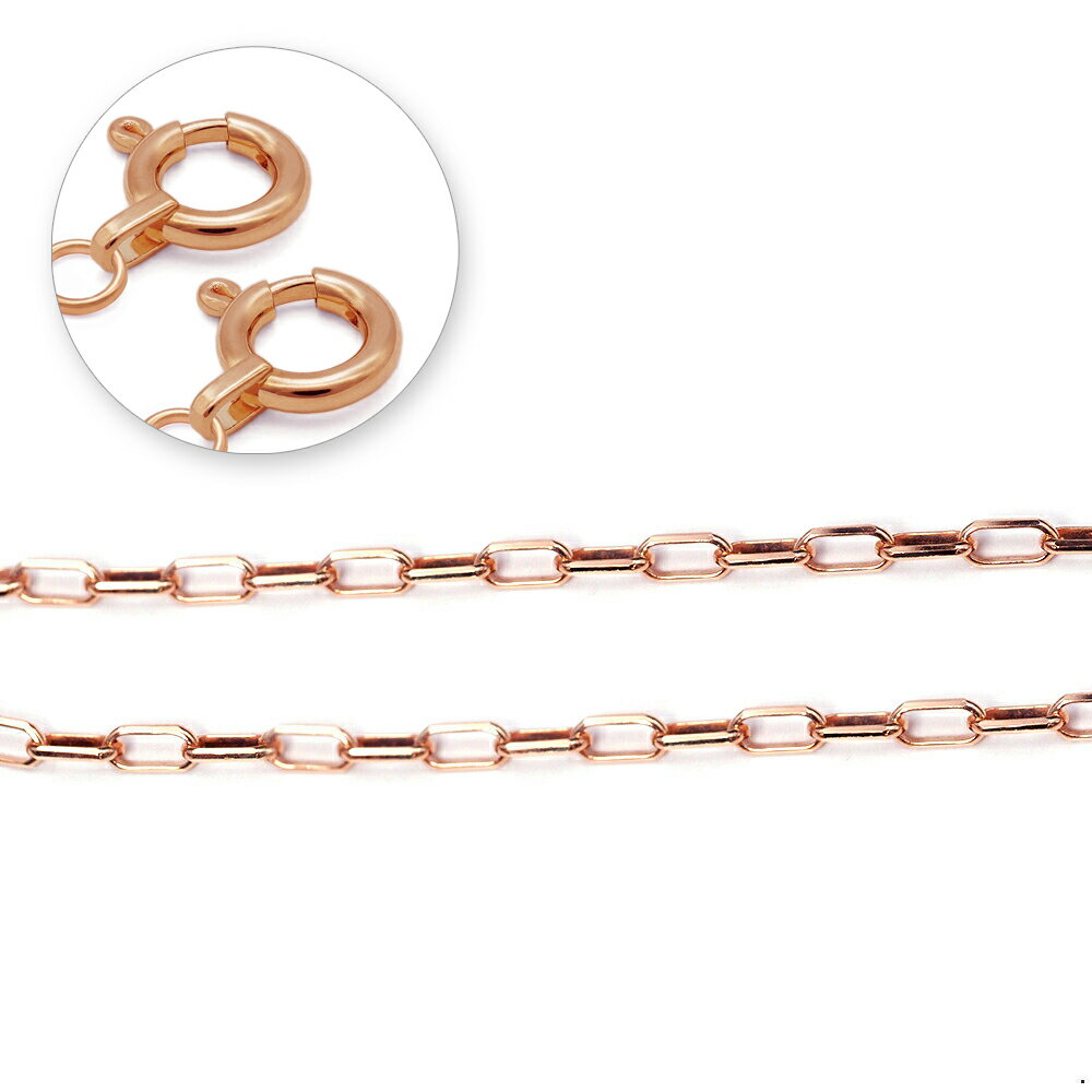 マスクチェーン 18金 ピンクゴールド 6面カットロングロールチェーン 幅2.6mm 長さ70cm｜鎖 K18PG k18 18k 貴金属 ジュエリー レディース メンズ